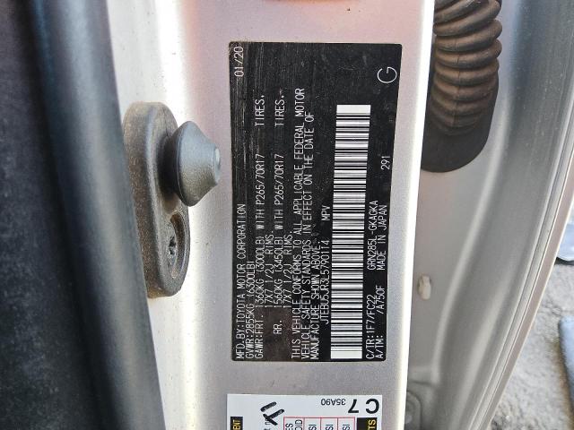 JTEBU5JR3L5790114 - 2020 TOYOTA 4RUNNER SR5/SR5 PREMIUM SILVER photo 13