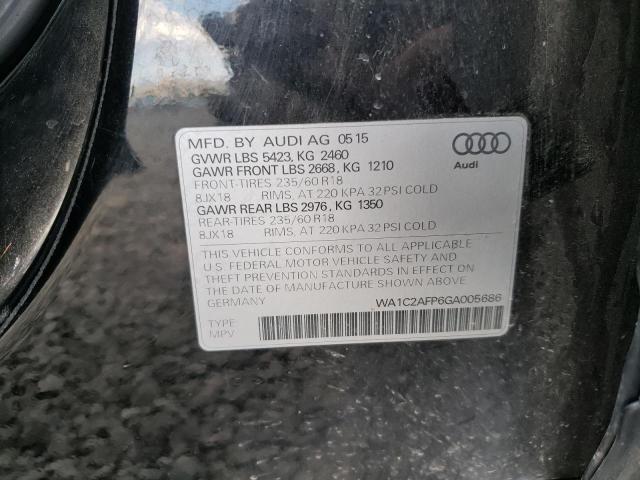 WA1C2AFP6GA005686 - 2016 AUDI Q5 PREMIUM BLACK photo 13