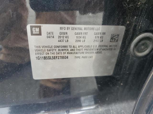 1G11B5SL5EF278604 - 2014 CHEVROLET MALIBU LS CHARCOAL photo 12