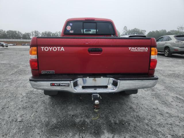 5TEGN92N13Z266239 - 2003 TOYOTA TACOMA DOUBLE CAB PRERUNNER BURGUNDY photo 6