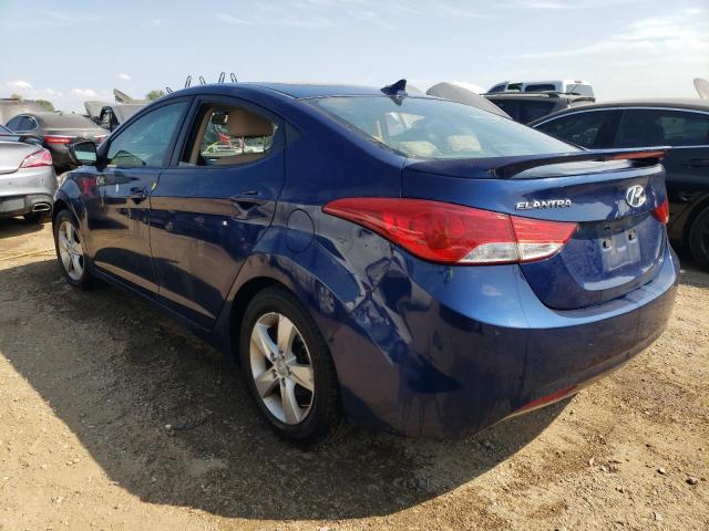 KMHDH4AE1DU715892 - 2013 HYUNDAI ELANTRA GLS BLUE photo 2