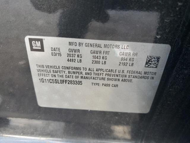 1G11C5SL0FF283305 - 2015 CHEVROLET MALIBU 1LT 灰色 照片 13