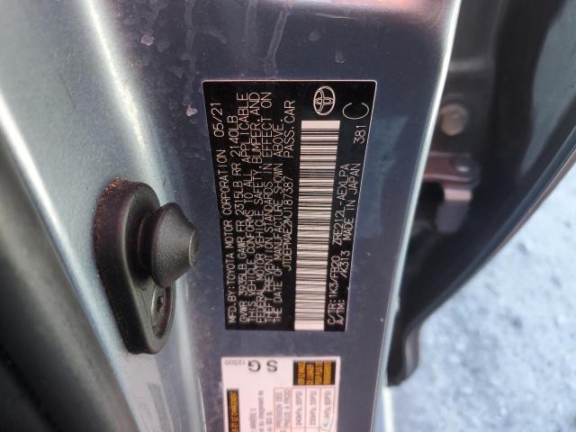 JTDEPMAE2MJ187387 - 2021 TOYOTA COROLLA LE BLUE photo 12