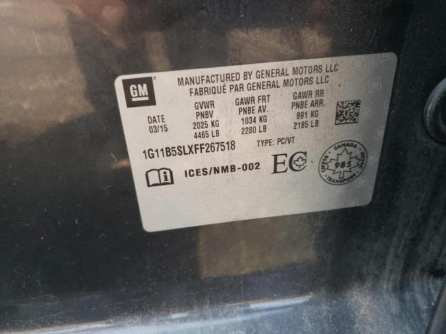 1G11B5SLXFF267518 - 2015 CHEVROLET MALIBU LS GRAY photo 12