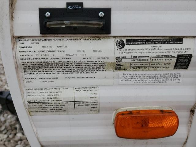 5SFPB3523DE260175 - 2013 HEART LAND PROWLER 白色 照片 10