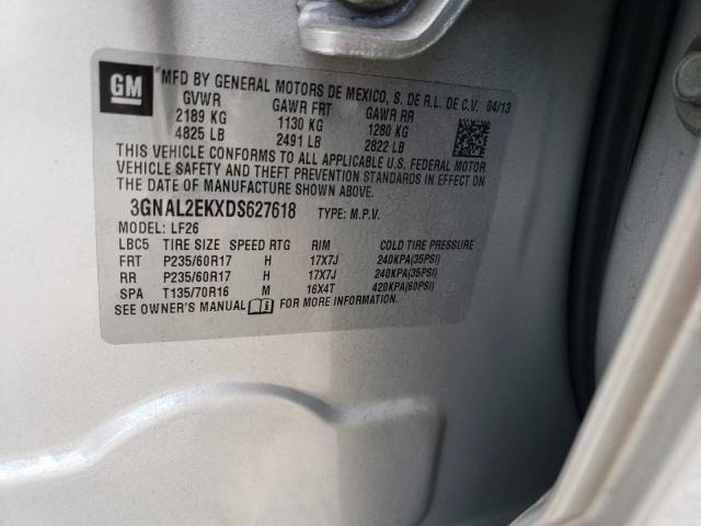 3GNAL2EKXDS627618 - 2013 CHEVROLET CAPTIVA LS 银色 照片 13