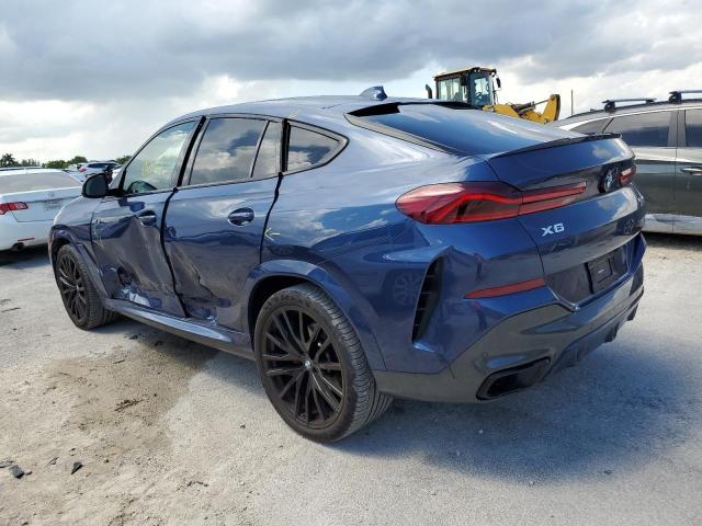 5UXCY6C00N9K65717 - 2022 BMW X6 XDRIVE40I BLUE photo 2