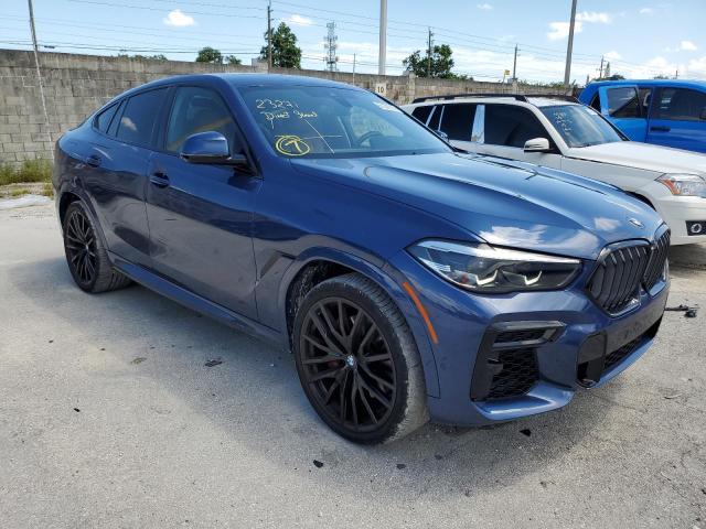 5UXCY6C00N9K65717 - 2022 BMW X6 XDRIVE40I BLUE photo 4