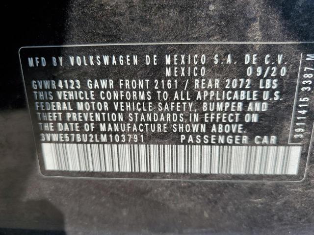 3VWE57BU2LM103791 - 2020 VOLKSWAGEN JETTA SEL BLACK photo 12