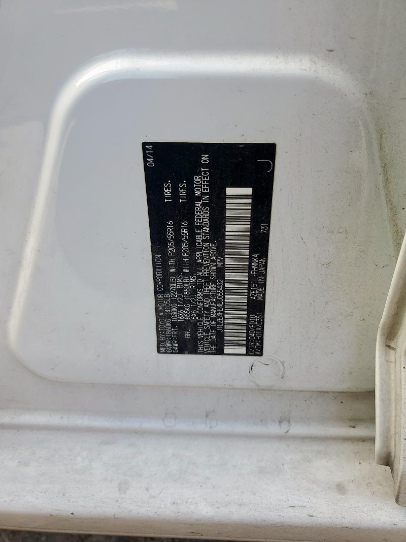 JTLZE4FE4EJ055432 - 2014 TOYOTA SCION XB WHITE photo 12