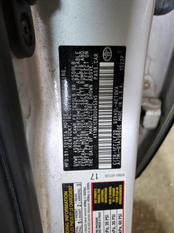 4T1BK1EB8DU045345 - 2013 TOYOTA AVALON BASE Argent photo 12