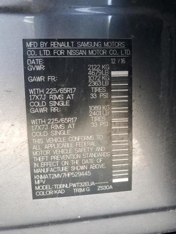 KNMAT2MV7HP529445 - 2017 NISSAN ROGUE S 灰色 照片 13