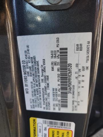 3FA6P0K99FR269520 - 2015 FORD FUSION TITANIUM GRAY photo 12