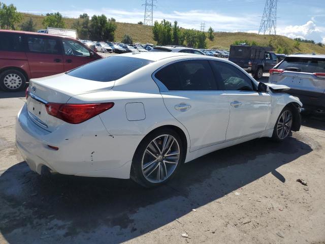 JN1AV7ARXEM701966 - 2014 INFINITI Q50 HYBRID PREMIUM WHITE photo 3