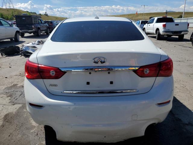 JN1AV7ARXEM701966 - 2014 INFINITI Q50 HYBRID PREMIUM WHITE photo 6