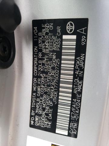 JTKDE177750027725 - 2005 TOYOTA SCION TC 银色 照片 13