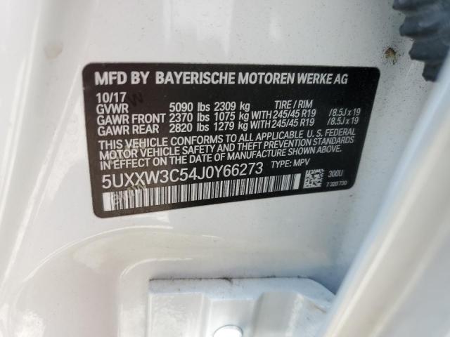 5UXXW3C54J0Y66273 - 2018 BMW X4 XDRIVE28I 白色 照片 13