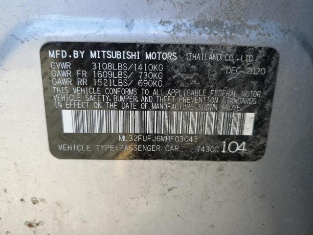 ML32FUFJ6MHF03043 - 2021 MITSUBISHI MIRAGE G4 ES Boz foto 12