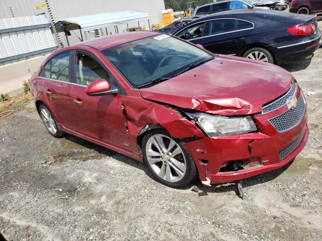 1G1PH5S98B7264263 - 2011 CHEVROLET CRUZE LTZ RED photo 4