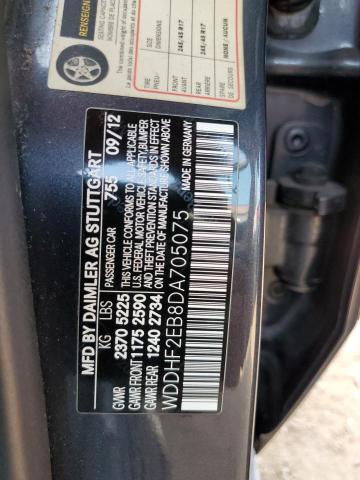 WDDHF2EB8DA705075 - 2013 MERCEDES-BENZ E 350 BLUETEC GRAY photo 12