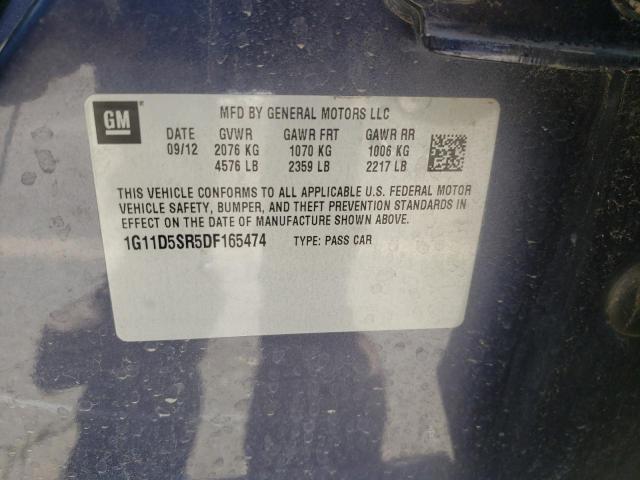 1G11D5SR5DF165474 - 2013 CHEVROLET MALIBU 1LT BLUE photo 13