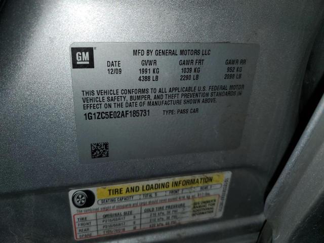 1G1ZC5E02AF185731 - 2010 CHEVROLET MALIBU 1LT 银色 照片 12