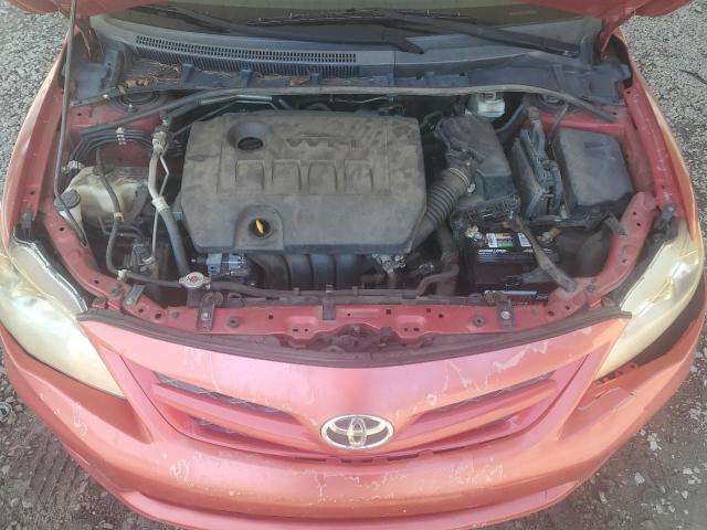2T1BU4EEXCC897024 - 2012 TOYOTA COROLLA BASE წითელი ფოტო 11