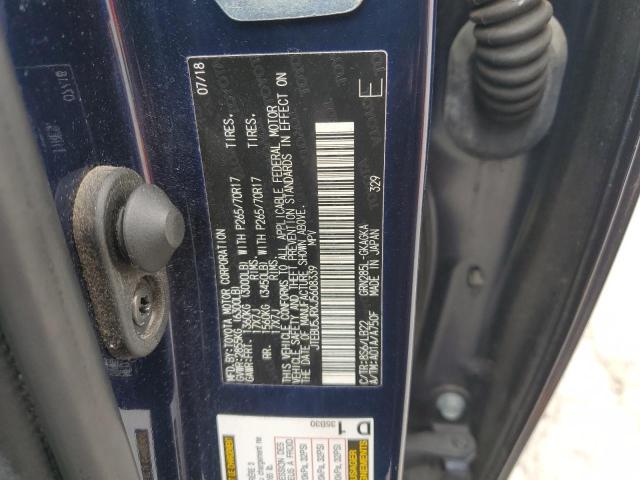 JTEBU5JRXJ5608339 - 2018 TOYOTA 4RUNNER SR5/SR5 PREMIUM BLUE photo 13