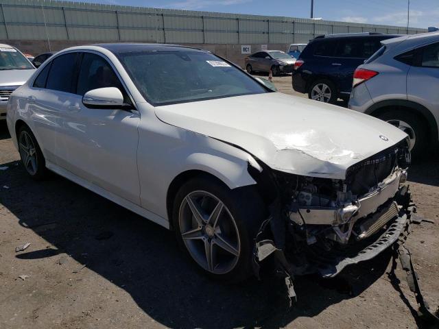 55SWF4KB6FU081013 - 2015 MERCEDES-BENZ C CLASS 4D 300 4MATIC WHITE photo 4