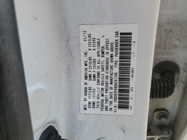 1HGCR2F86DA091286 - 2013 HONDA ACCORD EXL თეთრი ფოტო 13