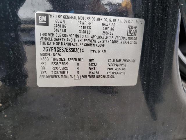 3GYFNCE37ES583614 - 2014 CADILLAC SRX PERFORMANCE COLLECTION BLACK photo 14