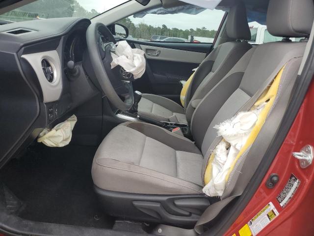 5YFBURHE5KP872698 - 2019 TOYOTA COROLLA L RED photo 7