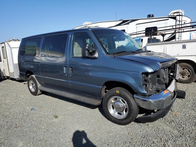 1FMNE1BW0EDA21201 - 2014 FORD ECONOLINE E150 WAGON BLUE photo 4