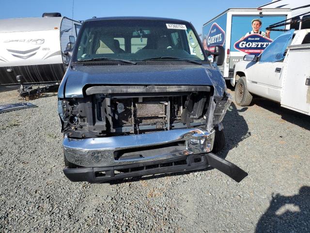 1FMNE1BW0EDA21201 - 2014 FORD ECONOLINE E150 WAGON BLUE photo 5