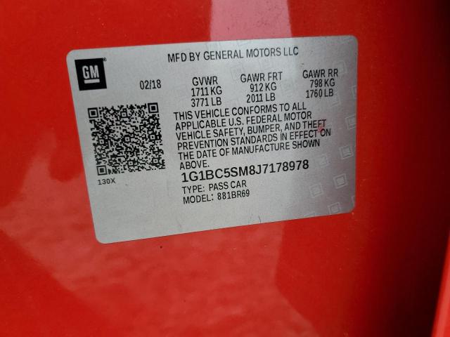 1G1BC5SM8J7178978 - 2018 CHEVROLET CRUZE LS Rot Foto 12