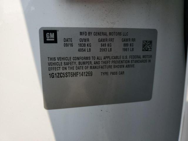 1G1ZC5ST6HF141269 - 2017 CHEVROLET MALIBU LS Ağ foto 12