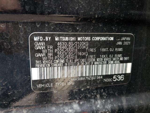 JA4ASWAA7NZ001944 - 2022 MITSUBISHI ECLIPSE CR SE BLACK photo 13