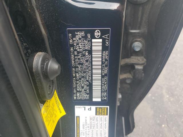 JTNK4RBEXK3072430 - 2019 TOYOTA COROLLA SE Noir photo 12