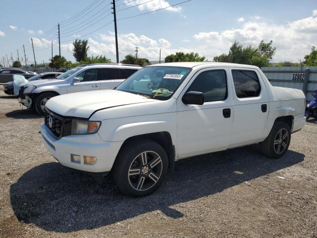 5FPYK1F75EB009834 - 2014 HONDA RIDGELINE SPORT WHITE photo 1