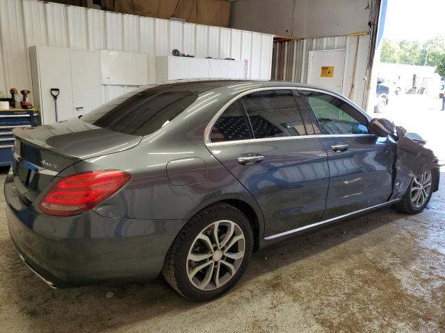 55SWF4KB9FU069969 - 2015 MERCEDES-BENZ C 300 4MATIC GRAY photo 3