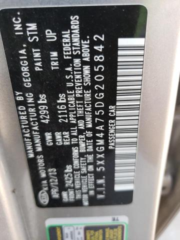 5XXGM4A75DG205842 - 2013 KIA OPTIMA LX Qəhvəyi foto 13