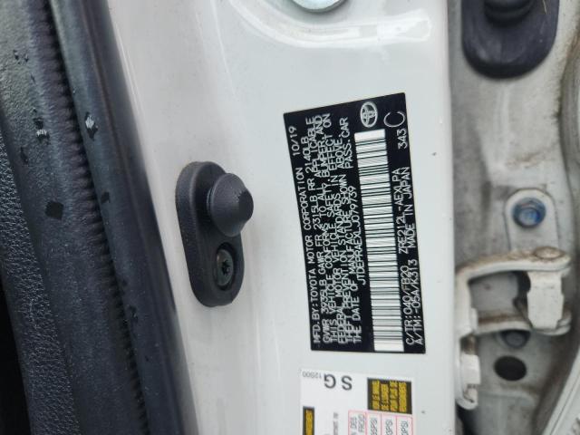 JTDEPRAEXLJ079739 - 2020 TOYOTA COROLLA LE WHITE photo 12