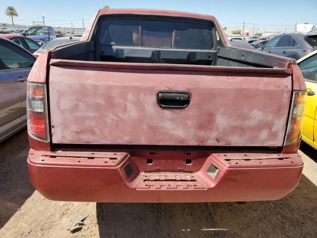 2HJYK16206H543425 - 2006 HONDA RIDGELINE RT RED photo 6