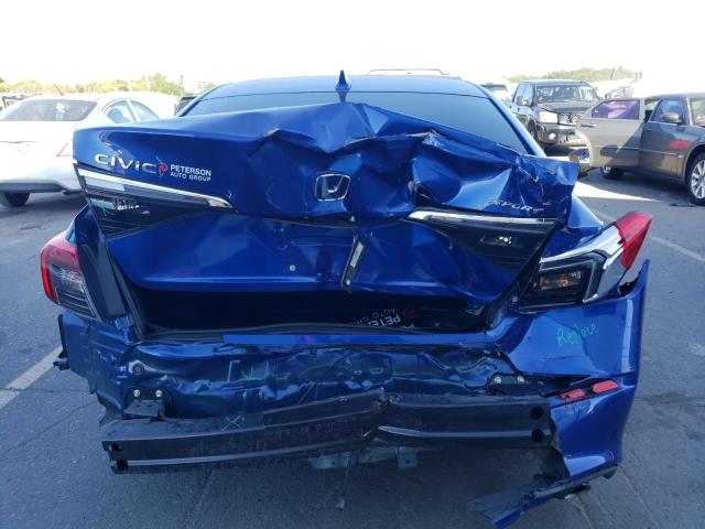2HGFE2F59NH521863 - 2022 HONDA CIVIC SPORT BLUE photo 6