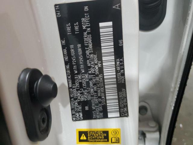 5TDJKRFH9ES039495 - 2014 TOYOTA HIGHLANDER XLE 白色 照片 13