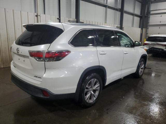 5TDJKRFH9ES039495 - 2014 TOYOTA HIGHLANDER XLE 白色 照片 3