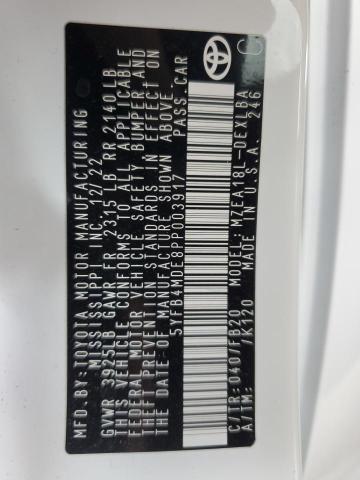 5YFB4MDE8PP003917 - 2023 TOYOTA COROLLA LE 白色 照片 23