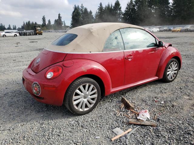 3VWRF31Y98M408840 - 2008 VOLKSWAGEN NEW BEETLE CONVERTIBLE SE RED photo 3