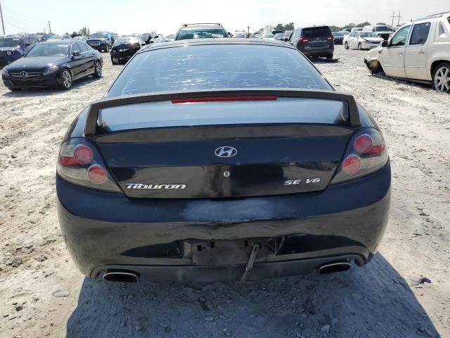 KMHHN66F98U267351 - 2008 HYUNDAI TIBURON GT BLACK photo 6