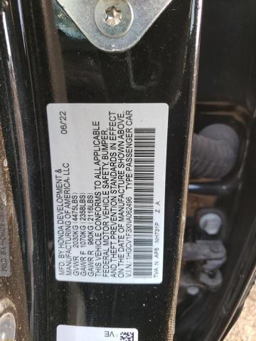 1HGCV1F3XNA062496 - 2022 HONDA ACCORD SPORT BLACK photo 13